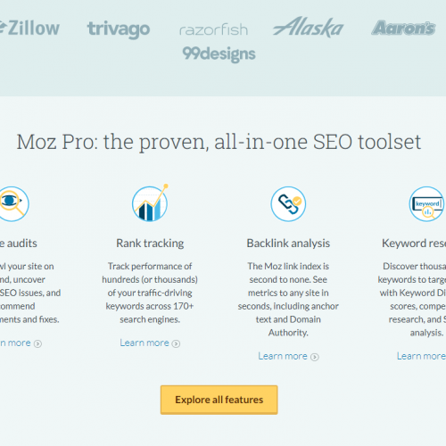 Moz homepage Moz homepage
