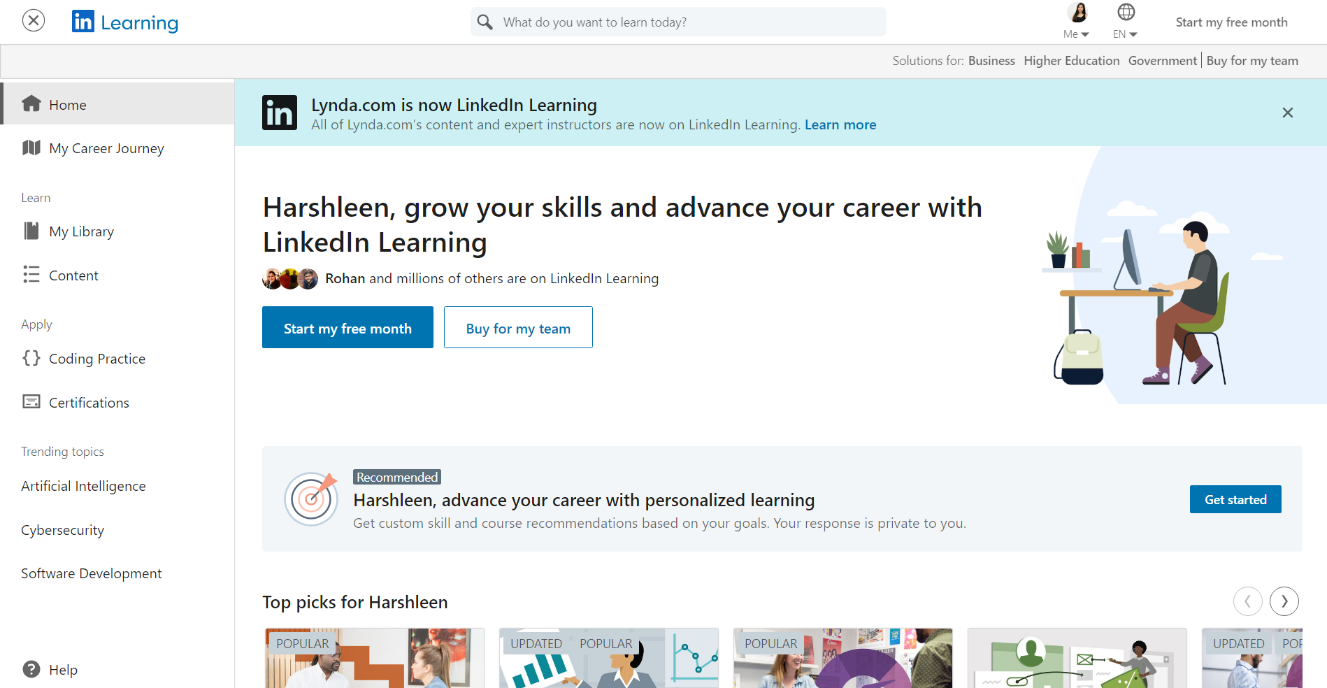 Lynda: Programming blog and website